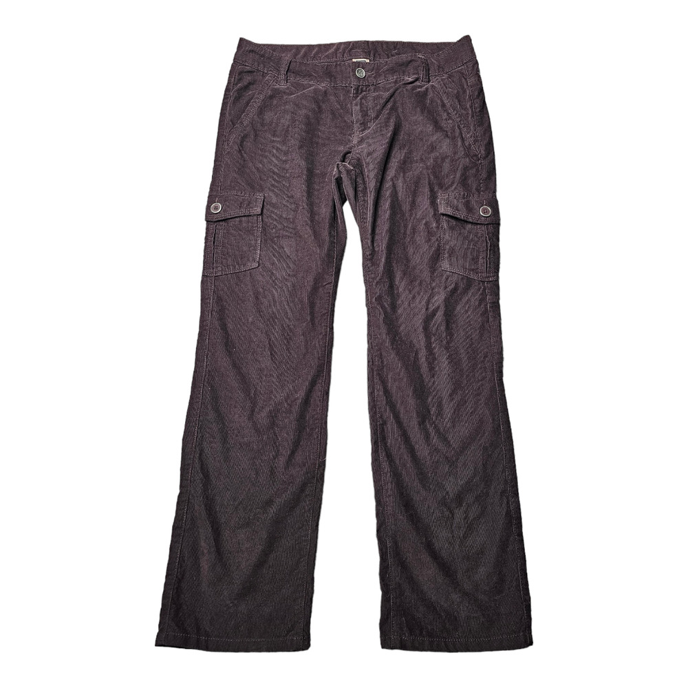 REI Pants Womens 8 Petite Black Corduroy Cargo Pockets Outdoors